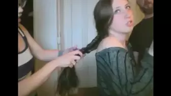 two Bitches Long Hair Braiding and Titties Flashing