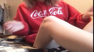 attractive relaxing time with petite slut