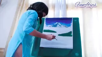 Quick Painting With Lovense Inside Vagina