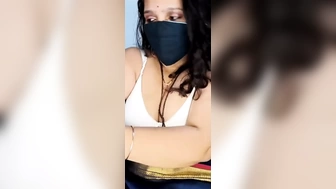 Desi Indian aunty showing undergarments on the web camera