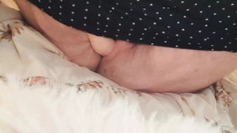 Horny big bodied woman stepmom tries new large wang toy. Wet squirting wide vagina