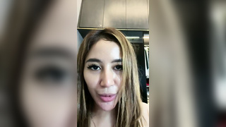 Horny whore Indonesian bitch got hammered by her self using dildo