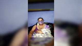 Horny Indian fat woman wifey gives oral sex