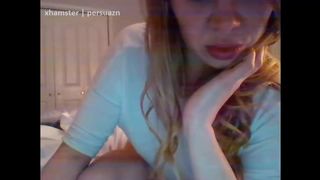 Alluring red-head online cam bitch streaming herself to multiple people
