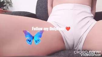 Horny neighbor shows cameltoe on online camera, she needs a penis